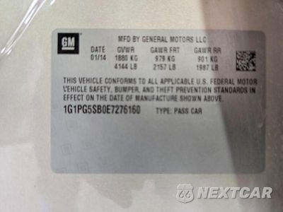 Zdjęcie 12 z 12 samochodu: 2014 CHEVROLET CRUZE LTZ VIN:1G1PG5SB0E7276160 - miniatura