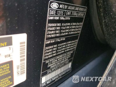 Zdjęcie 13 z 13 samochodu: 2016 LAND ROVER RANGE ROVER SPORT SC VIN:SALWR2EF3GA571892 - miniatura