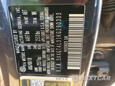Zdjęcie 12 z 12 samochodu: 2019 KIA OPTIMA LX VIN:5XXGT4L31KG290303 - miniatura