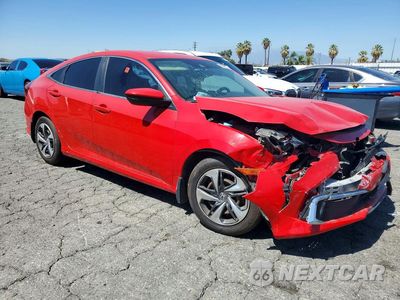 Czwarte zdjęcie samochodu z boku: 2019 HONDA CIVIC LX VIN:2HGFC2F6XKH592497 - miniatura