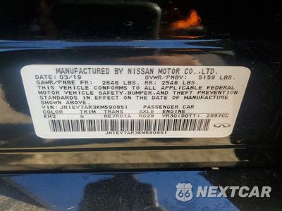 Zdjęcie 12 z 12 samochodu: 2019 INFINITI Q50 3.0T LUXE VIN:JN1EV7AR3KM590951 - miniatura