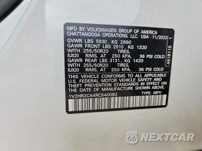 Zdjęcie 13 z 13 samochodu: 2024 VOLKSWAGEN ATLAS SE VIN:1V2HR2CA4RC540082 - miniatura