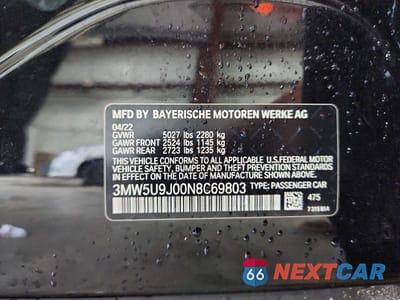 Zdjęcie 13 z 13 samochodu: 2022 BMW M340XI VIN:3MW5U9J00N8C69803 - miniatura