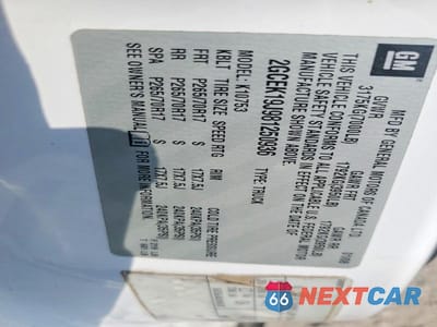 Zdjęcie 12 z 12 samochodu: 2008 CHEVROLET SILVERADO K1500 VIN:2GCEK19J981250936 - miniatura