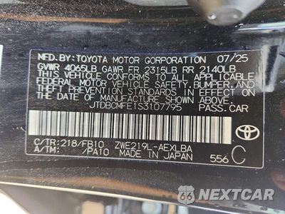 Zdjęcie 12 z 12 samochodu: 2025 TOYOTA COROLLA HYBRID LE VIN:JTDBCMFE1S3107795 - miniatura
