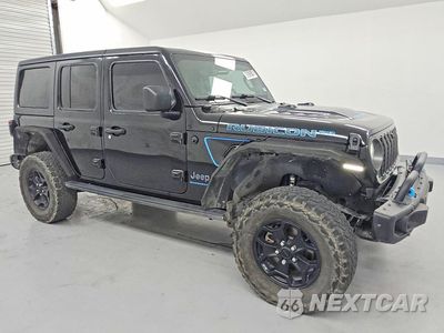 Czwarte zdjęcie samochodu z boku: 2023 JEEP WRANGLER RUBICON 4XE VIN:1C4JJXR63PW704413 - miniatura