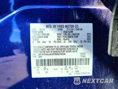 Zdjęcie 13 z 13 samochodu: 2015 FORD EDGE SEL VIN:2FMTK4J93FBB21054 - miniatura