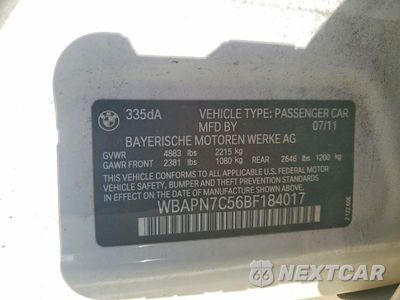 Zdjęcie 12 z 12 samochodu: 2011 BMW 335 D VIN:WBAPN7C56BF184017 - miniatura