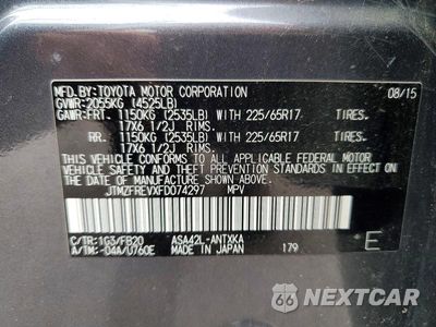 Zdjęcie 12 z 12 samochodu: 2015 TOYOTA RAV4 LE VIN:JTMZFREVXFD074297 - miniatura