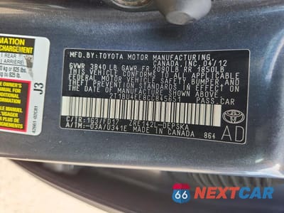 Zdjęcie 12 z 12 samochodu: 2012 TOYOTA COROLLA S VIN:2T1BU4EE8CC845651 - miniatura