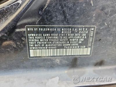 Zdjęcie 12 z 12 samochodu: 2019 VOLKSWAGEN JETTA SEL VIN:3VWEB7BU9KM186983 - miniatura