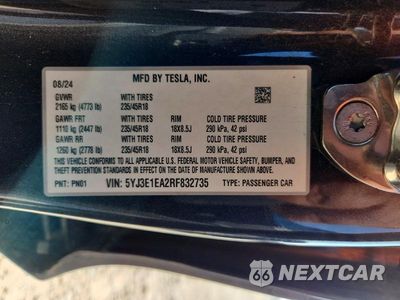 Zdjęcie 13 z 13 samochodu: 2024 TESLA MODEL 3 VIN:5YJ3E1EA2RF832735 - miniatura