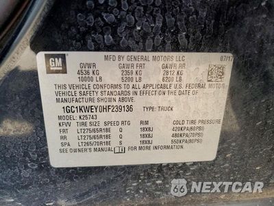 Zdjęcie 13 z 13 samochodu: 2017 CHEVROLET SILVERADO K2500 HEAVY DUTY LTZ VIN:1GC1KWEY0HF239136 - miniatura