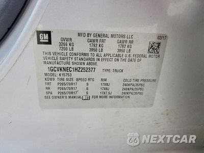 Zdjęcie 13 z 13 samochodu: 2017 CHEVROLET SILVERADO K1500 VIN:1GCVKNEC1HZ252377 - miniatura