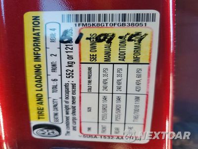 Zdjęcie 13 z 13 samochodu: 2015 FORD EXPLORER VIN:1FM5K8GT0FGB38051 - miniatura