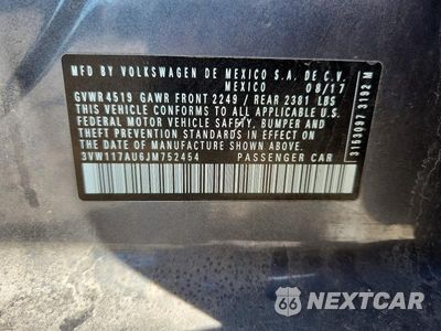 Zdjęcie 12 z 12 samochodu: 2018 VOLKSWAGEN GOLF SPORTWAGEN S VIN:3VW117AU6JM752454 - miniatura