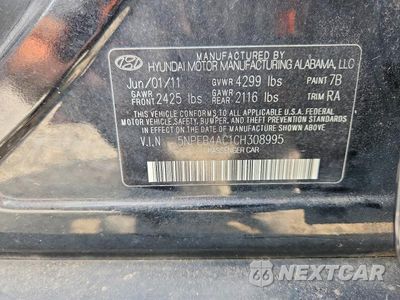Zdjęcie 12 z 12 samochodu: 2012 HYUNDAI SONATA GLS VIN:5NPEB4AC1CH308995 - miniatura