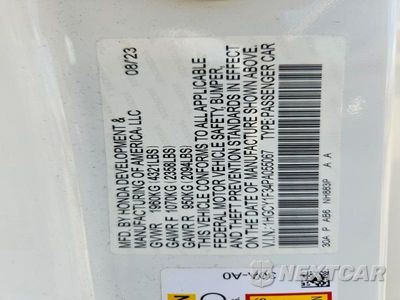 Zdjęcie 12 z 12 samochodu: 2023 HONDA ACCORD EX VIN:1HGCY1F34PA055067 - miniatura