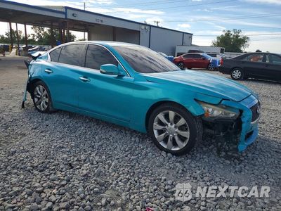 Czwarte zdjęcie samochodu z boku: 2015 INFINITI Q50 BASE VIN:JN1BV7AP2FM342519 - miniatura