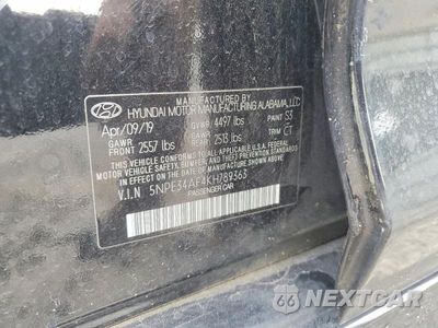 Zdjęcie 12 z 12 samochodu: 2019 HYUNDAI SONATA SEL VIN:5NPE34AF4KH789363 - miniatura