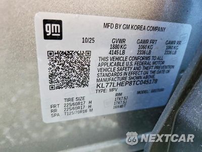 Zdjęcie 14 z 14 samochodu: 2026 CHEVROLET TRAX 1LT VIN:KL77LHEP8TC045178 - miniatura