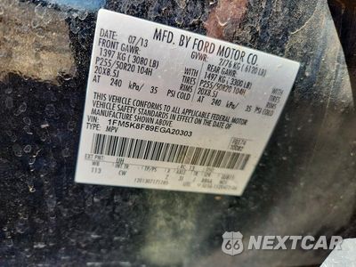 Zdjęcie 13 z 13 samochodu: 2014 FORD EXPLORER LIMITED VIN:1FM5K8F89EGA20303 - miniatura