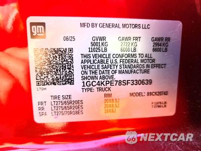 Zdjęcie 13 z 13 samochodu: 2025 CHEVROLET SILVERADO K2500 HEAVY DUTY LTZ VIN:1GC4KPE78SF330639 - miniatura