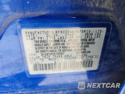 Zdjęcie 12 z 12 samochodu: 2014 NISSAN SENTRA SR VIN:3N1AB7AP0EY265827 - miniatura
