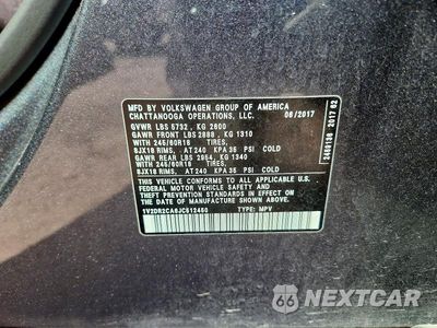 Zdjęcie 13 z 13 samochodu: 2018 VOLKSWAGEN ATLAS SE VIN:1V2DR2CA6JC512450 - miniatura