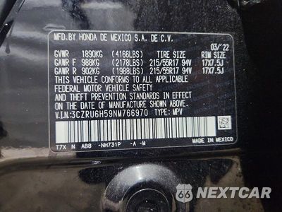Zdjęcie 13 z 13 samochodu: 2022 HONDA HR-V EX VIN:3CZRU6H59NM766970 - miniatura