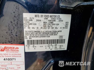 Zdjęcie 13 z 13 samochodu: 2010 FORD EDGE LIMITED VIN:2FMDK4KC2ABB51329 - miniatura