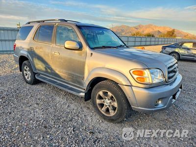 Czwarte zdjęcie samochodu z boku: 2002 TOYOTA SEQUOIA SR5 VIN:5TDBT44A22S111952 - miniatura