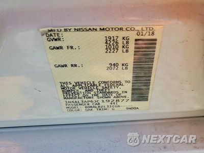 Zdjęcie 12 z 12 samochodu: 2018 NISSAN ALTIMA 2.5 SL VIN:1N4AL3AP6JC192877 - miniatura