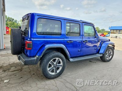 Trzecie zdjęcie samochodu z tyłu: 2019 JEEP WRANGLER UNLIMITED SAHARA VIN:1C4HJXEG0KW576511 - miniatura