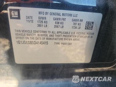 Zdjęcie 12 z 12 samochodu: 2013 CHEVROLET SONIC RS VIN:1G1JG6SB5D4145415 - miniatura