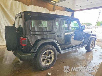 Trzecie zdjęcie samochodu z tyłu: 2022 JEEP WRANGLER UNLIMITED SAHARA VIN:1C4HJXEN2NW112283 - miniatura