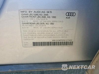 Zdjęcie 12 z 12 samochodu: 2015 AUDI Q5 PREMIUM PLUS VIN:WA1LFAFP2FA127450 - miniatura