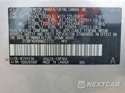 Zdjęcie 13 z 13 samochodu: 2010 TOYOTA RAV4 BASE VIN:2T3BF4DV9AW072722 - miniatura