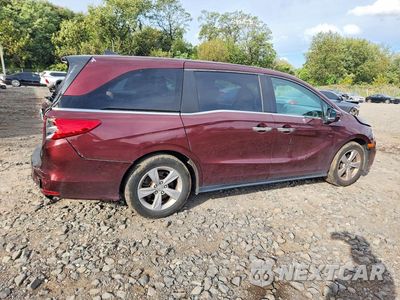 Trzecie zdjęcie samochodu z tyłu: 2020 HONDA ODYSSEY EX VIN:5FNRL6H57LB041409 - miniatura