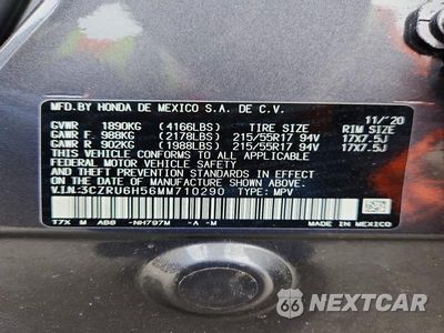 Zdjęcie 12 z 12 samochodu: 2021 HONDA HR-V EX VIN:3CZRU6H56MM710290 - miniatura