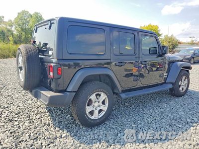 Trzecie zdjęcie samochodu z tyłu: 2018 JEEP WRANGLER UNLIMITED SPORT VIN:1C4HJXDG1JW228460 - miniatura