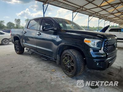 Czwarte zdjęcie samochodu z boku: 2021 TOYOTA TUNDRA PLATINUM VIN:5TFGY5F16MX285756 - miniatura