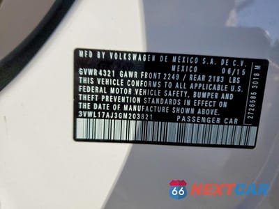 Zdjęcie 12 z 12 samochodu: 2016 VOLKSWAGEN JETTA SEL VIN:3VWL17AJ3GM203821 - miniatura