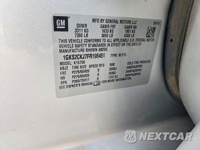 Zdjęcie 14 z 14 samochodu: 2015 GMC YUKON DENALI VIN:1GKS2CKJ7FR198451 - miniatura