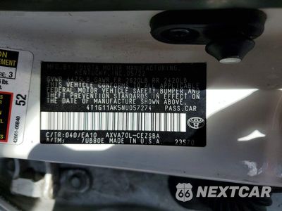 Zdjęcie 12 z 12 samochodu: 2022 TOYOTA CAMRY SE VIN:4T1G11AK5NU057274 - miniatura