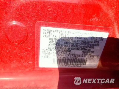 Zdjęcie 12 z 12 samochodu: 2019 NISSAN VERSA SV VIN:3N1CN7AP1KL822060 - miniatura
