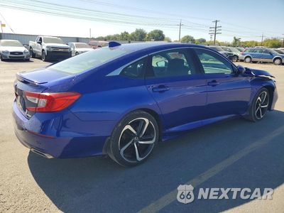 Trzecie zdjęcie samochodu z tyłu: 2019 HONDA ACCORD SPORT VIN:1HGCV1F33KA078535 - miniatura