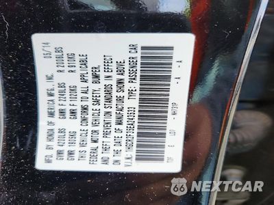 Zdjęcie 12 z 12 samochodu: 2014 HONDA ACCORD LX VIN:1HGCR2F35EA243533 - miniatura