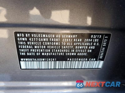 Zdjęcie 12 z 12 samochodu: 2013 VOLKSWAGEN GOLF VIN:WVWDB7AJXDW128261 - miniatura