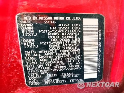 Zdjęcie 12 z 12 samochodu: 2016 NISSAN JUKE SV VIN:JN8AF5MV3GT658995 - miniatura